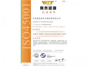 萬(wàn)泰認證ISO45001